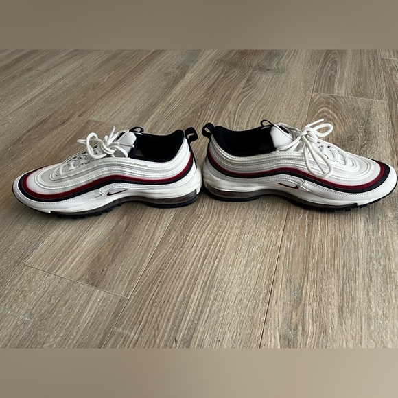 Nike Air Max 97 White Red Blue Sneakers - Picture 5 of 14